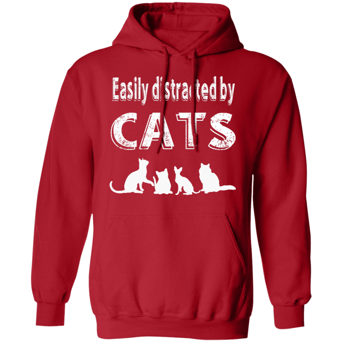 Easily Distracted By Cats - Hoodie Rescuers Club