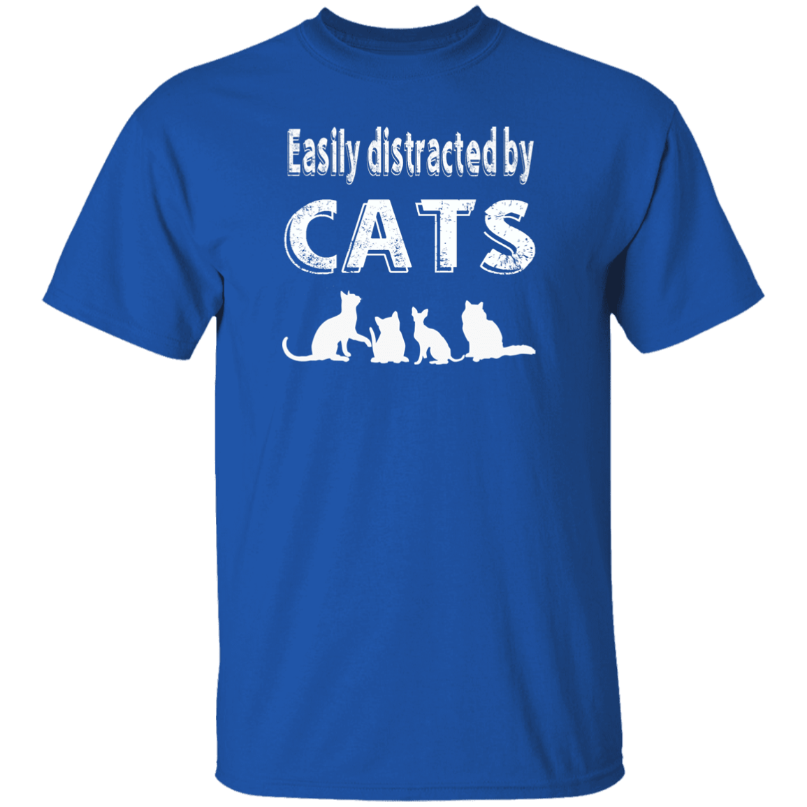 Easily Distracted By Cats - T Shirt Rescuers Club