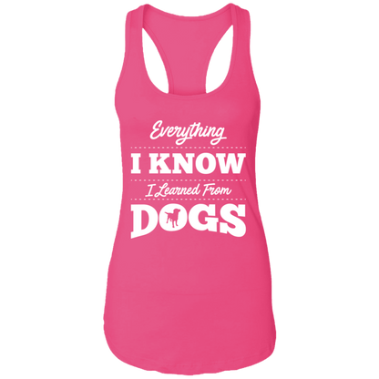 Everything I Know  - Ladies Racer Back Tank.