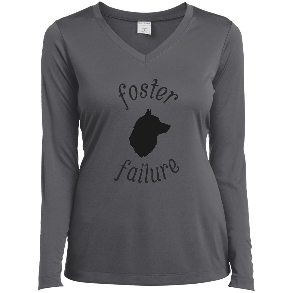 Foster Failure Dog - Ladies Long Sleeve V-Neck.