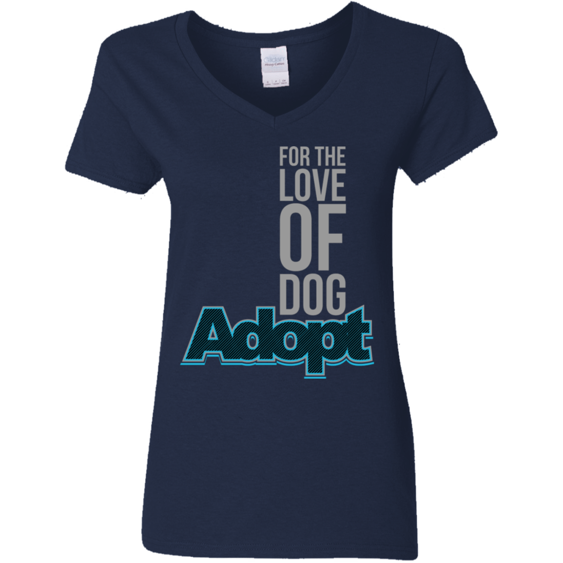 For The Love Of Dog Adopt - Ladies V Neck.