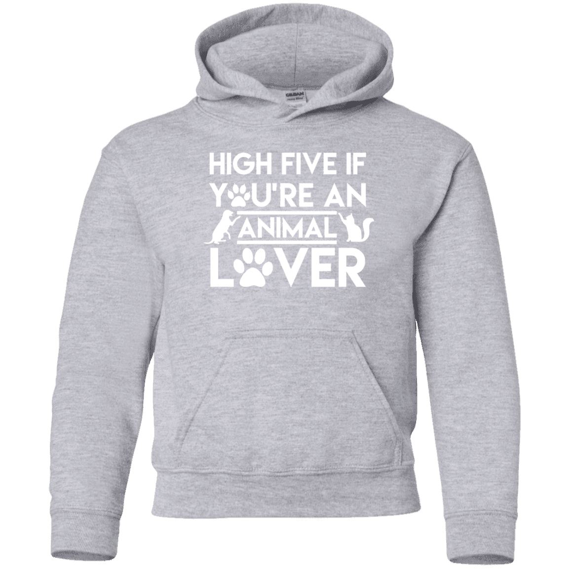 High Five If You're An Animal Lover - Youth Hoodie.