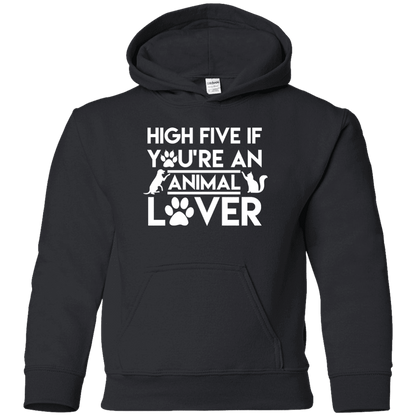 High Five If You're An Animal Lover - Youth Hoodie.