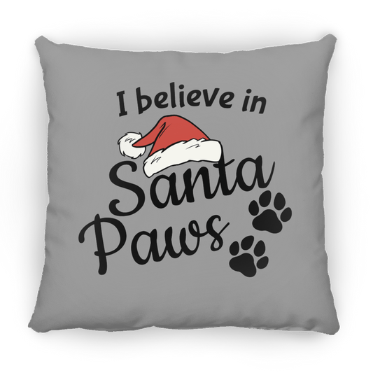 I Believe in Santa Paws - Large Square Pillow Rescuers Club