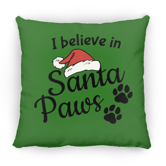I Believe in Santa Paws - Medium Square Pillow Rescuers Club