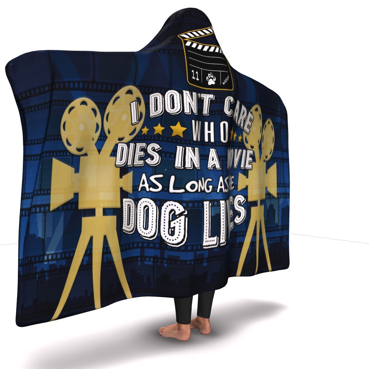 I Don't Care Who Dies in a Movie - Hooded Blanket.