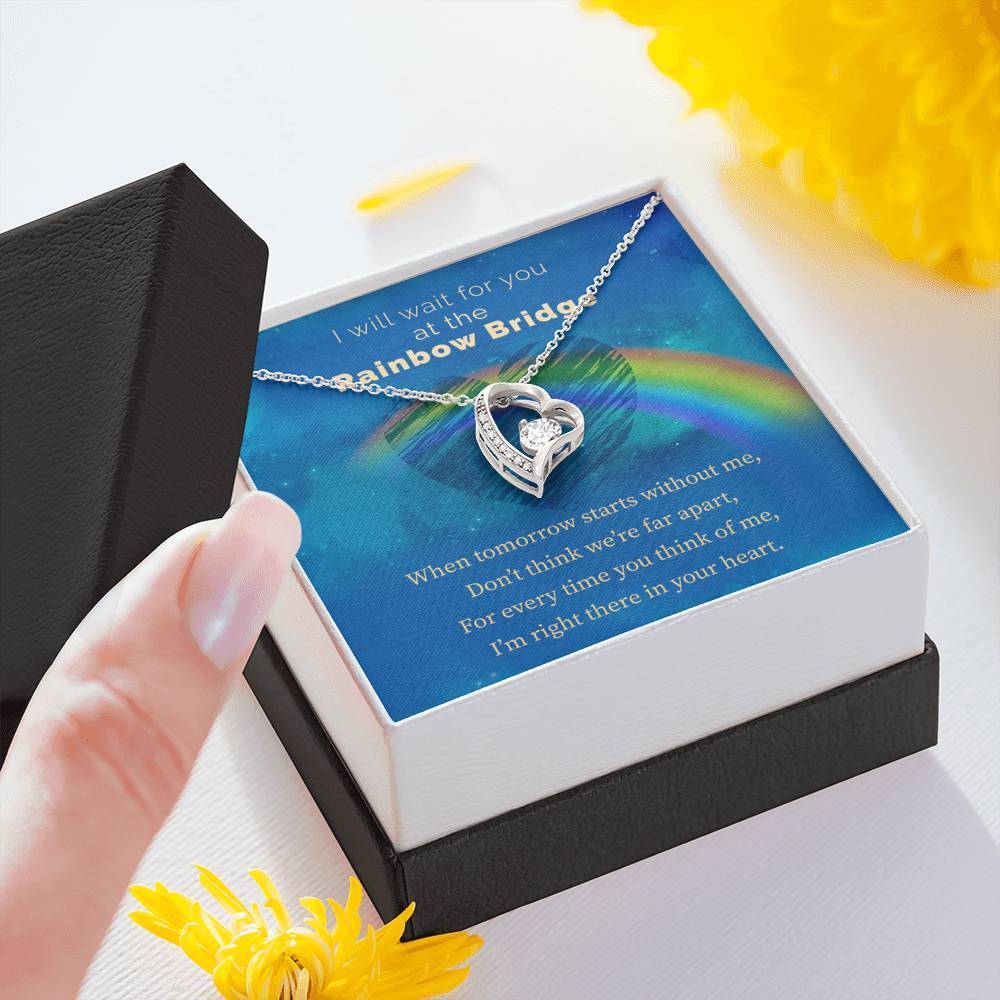 I Will Wait For You At The Rainbow Bridge - Forever Love Necklace.