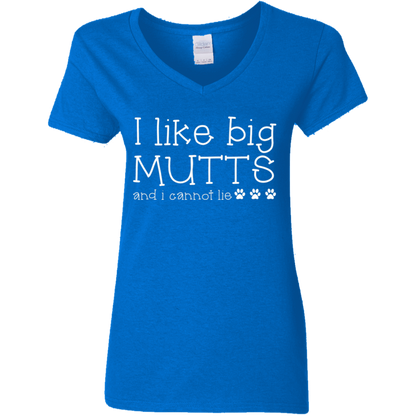 I Like Big Mutts - Ladies V Neck.