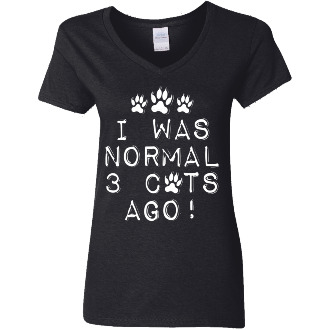 I Was Normal Cats - Ladies V Neck.
