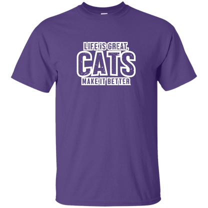 Life Is Great Cats - T Shirt.