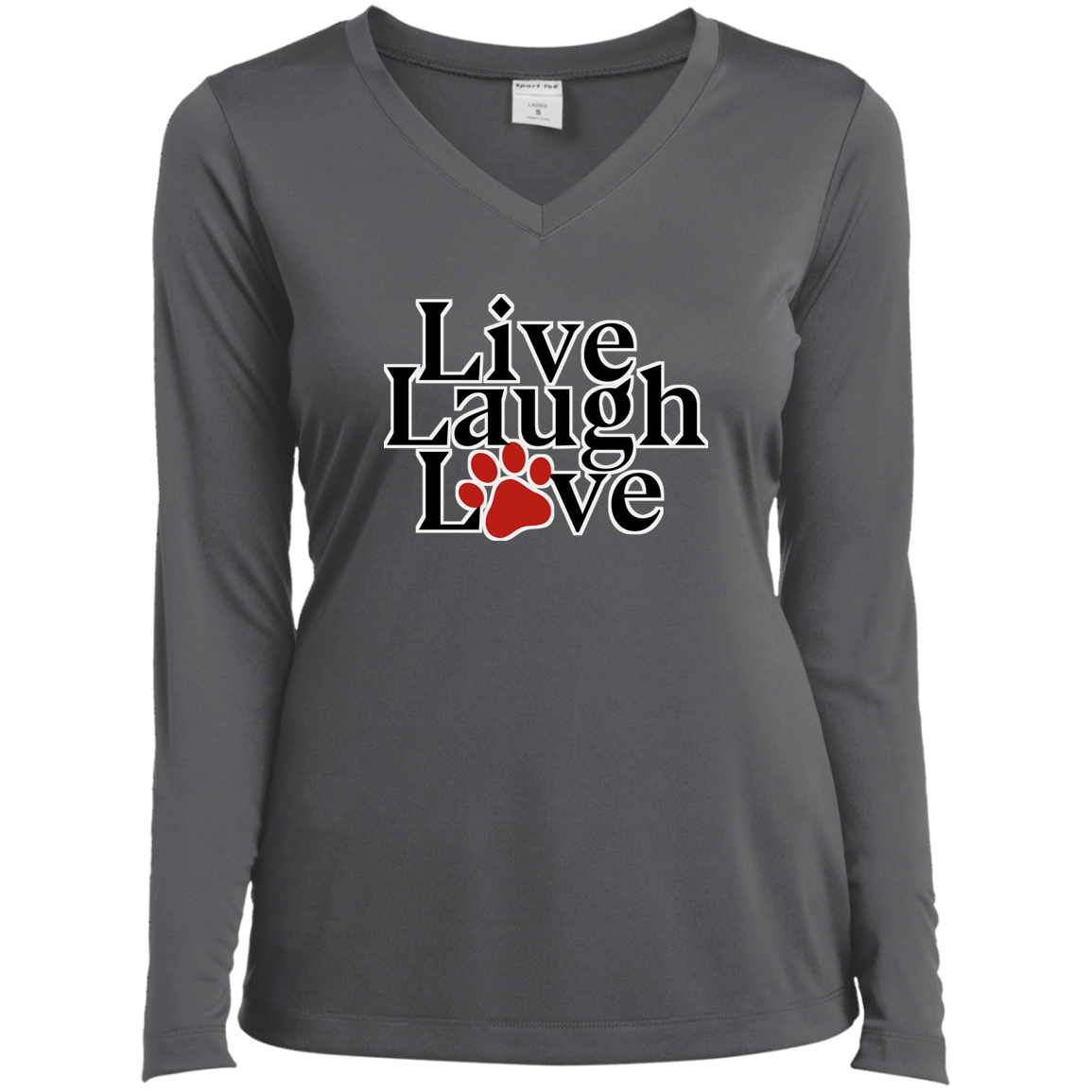 Live Laugh Love - Ladies Long Sleeve V-Neck.