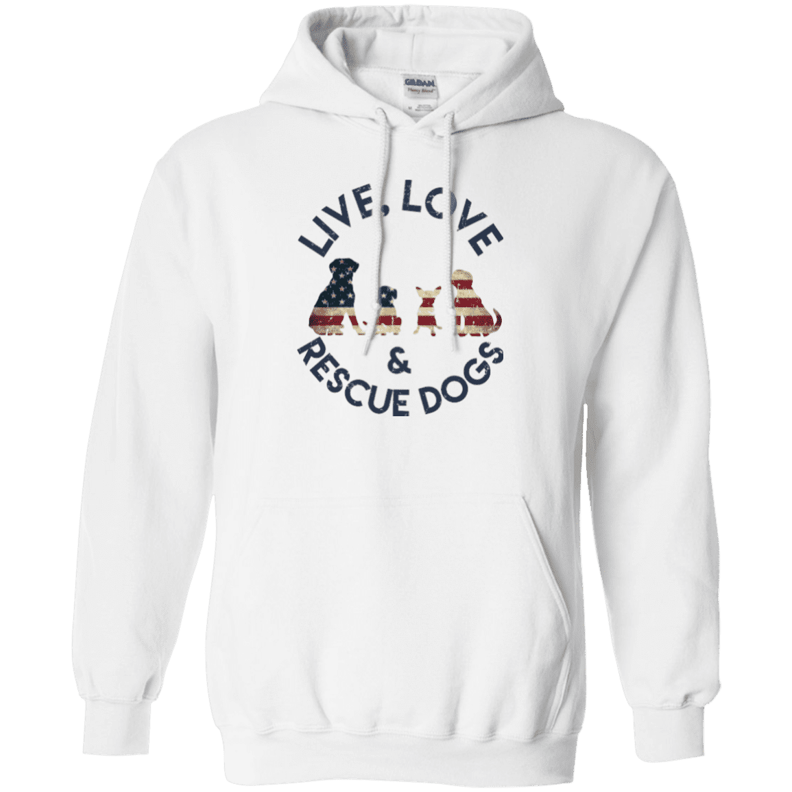 Live Love and Rescue Dogs - Hoodie.