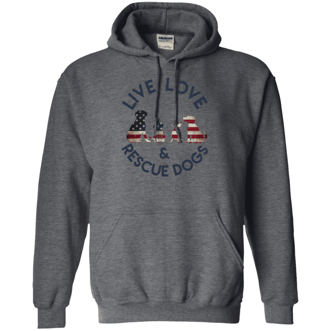 Live Love and Rescue Dogs - Hoodie.