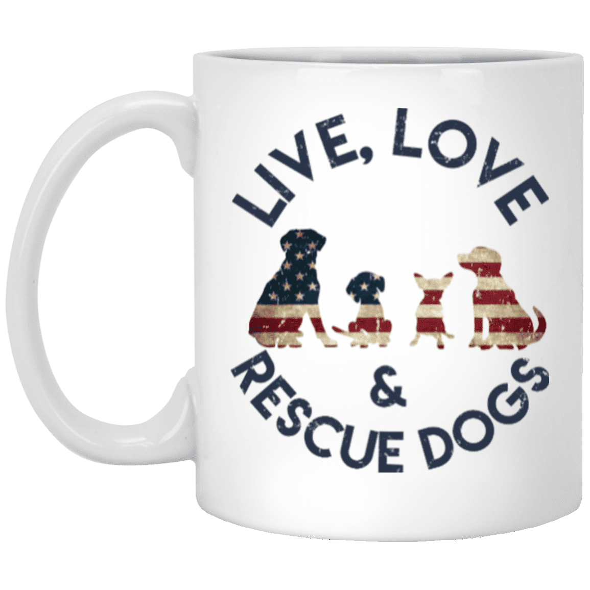 Live Love and Rescue Dogs - Mugs.