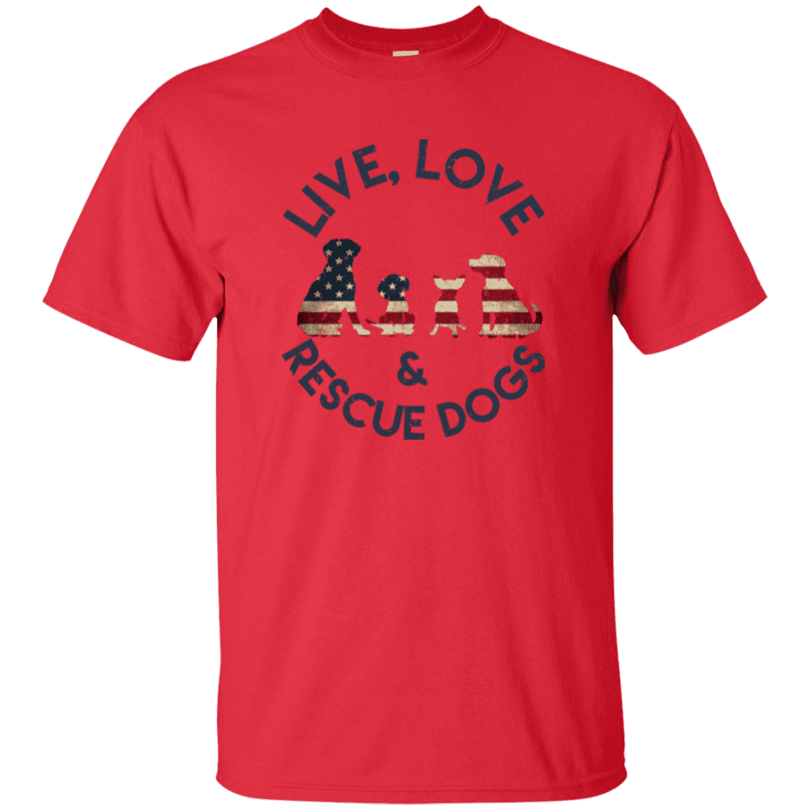 Live Love and Rescue Dogs - T Shirt.