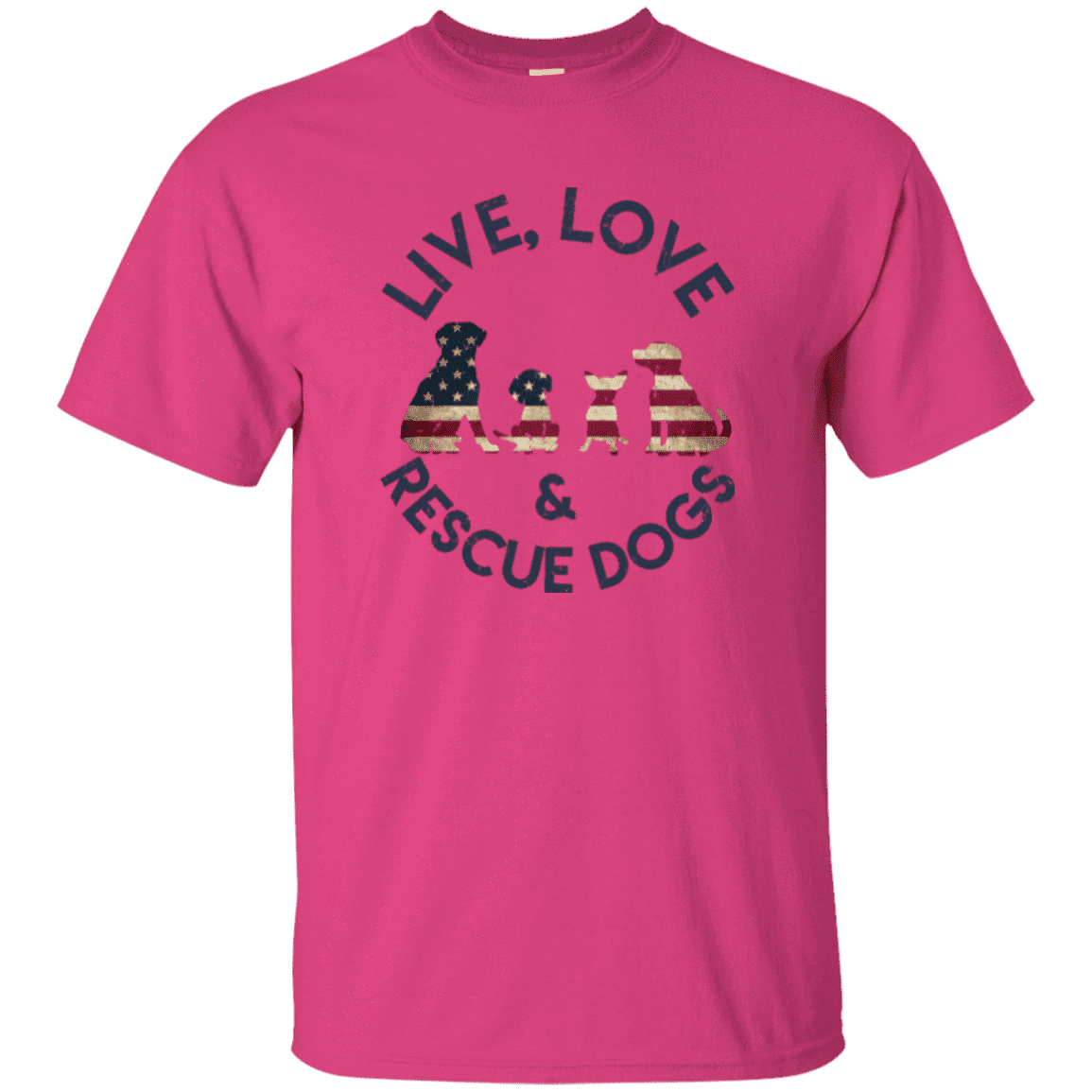 Live Love and Rescue Dogs - T Shirt.