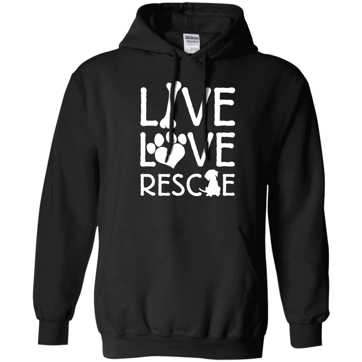 Live Love Rescue - Hoodie.