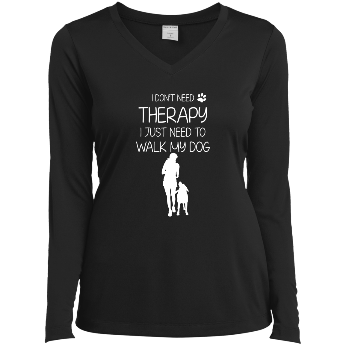 I Don't Need Therapy - Long Sleeve Ladies V Neck.