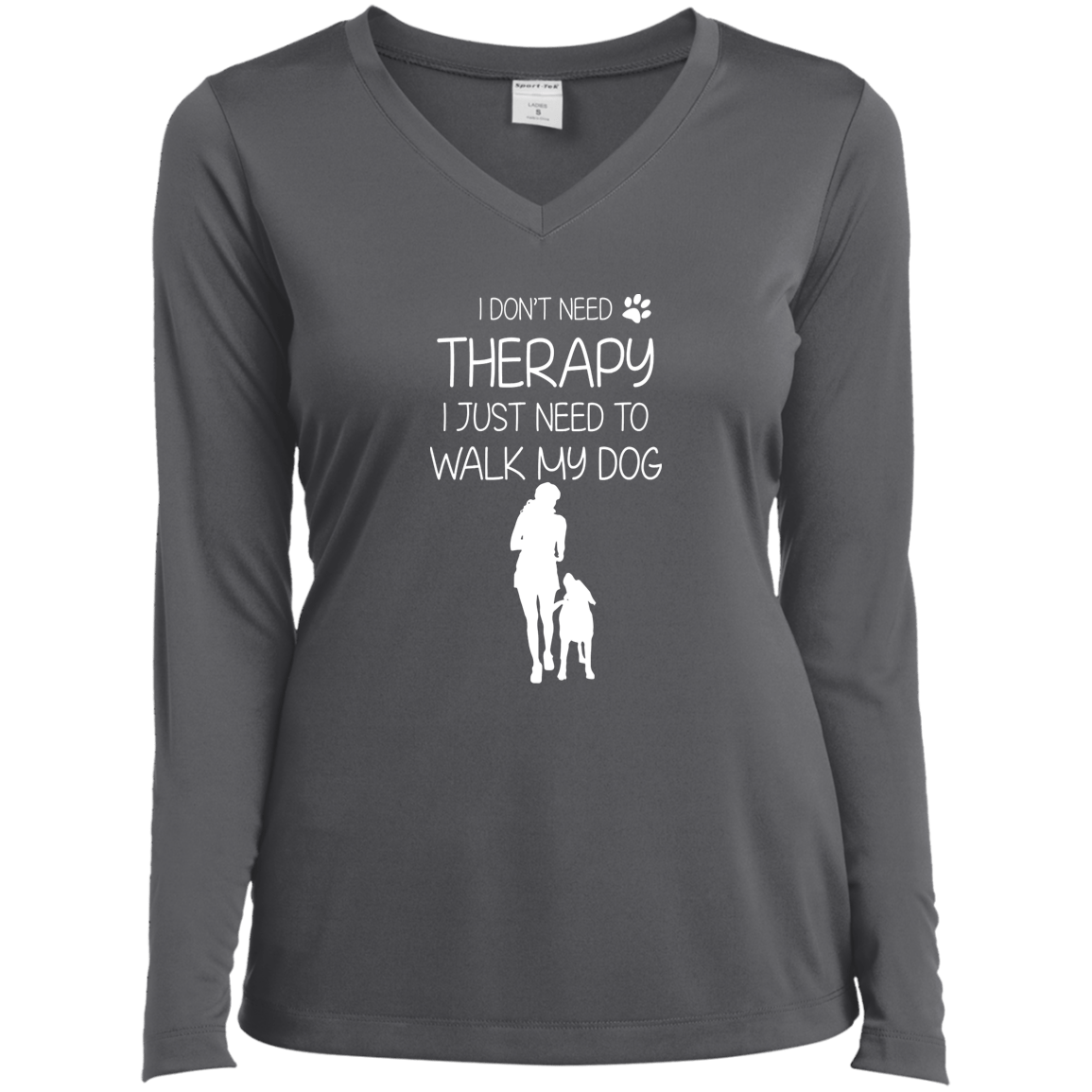 I Don't Need Therapy - Long Sleeve Ladies V Neck.
