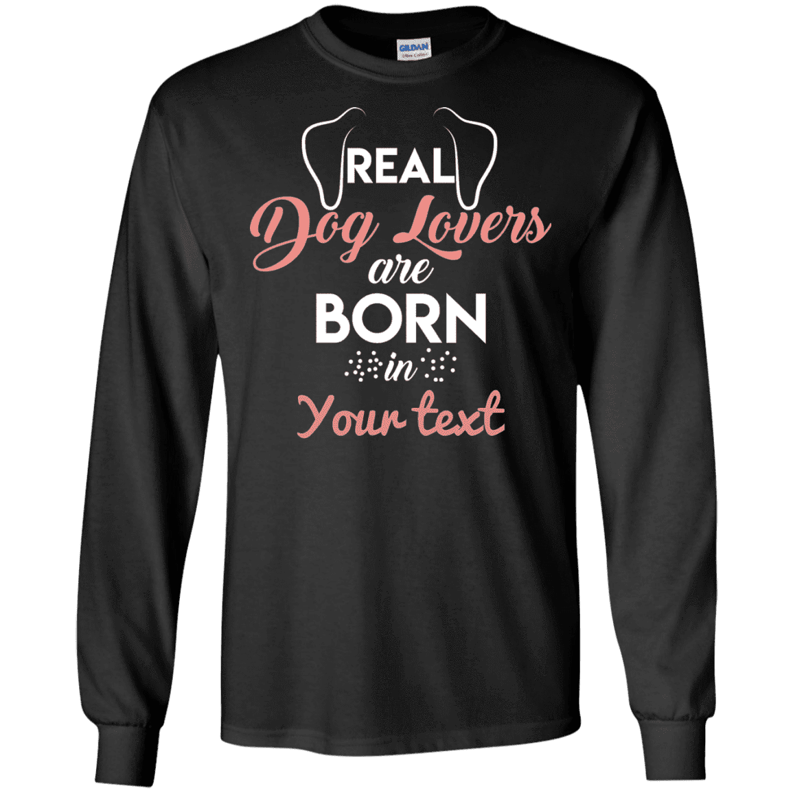 Personalized Real Dog Lovers - Long Sleeve T-Shirt.