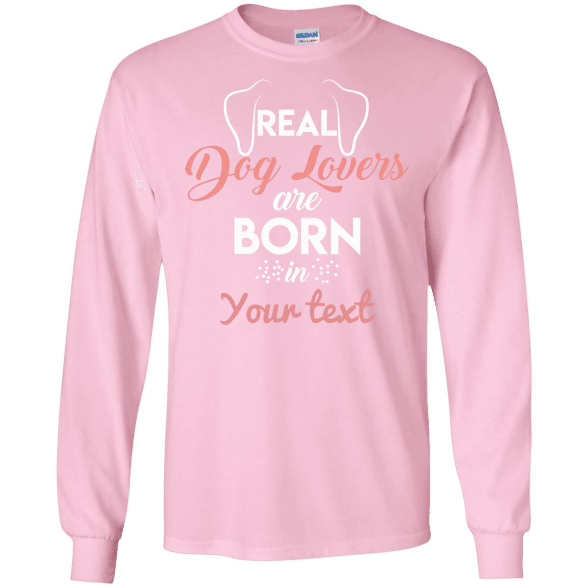 Personalized Real Dog Lovers - Long Sleeve T-Shirt.