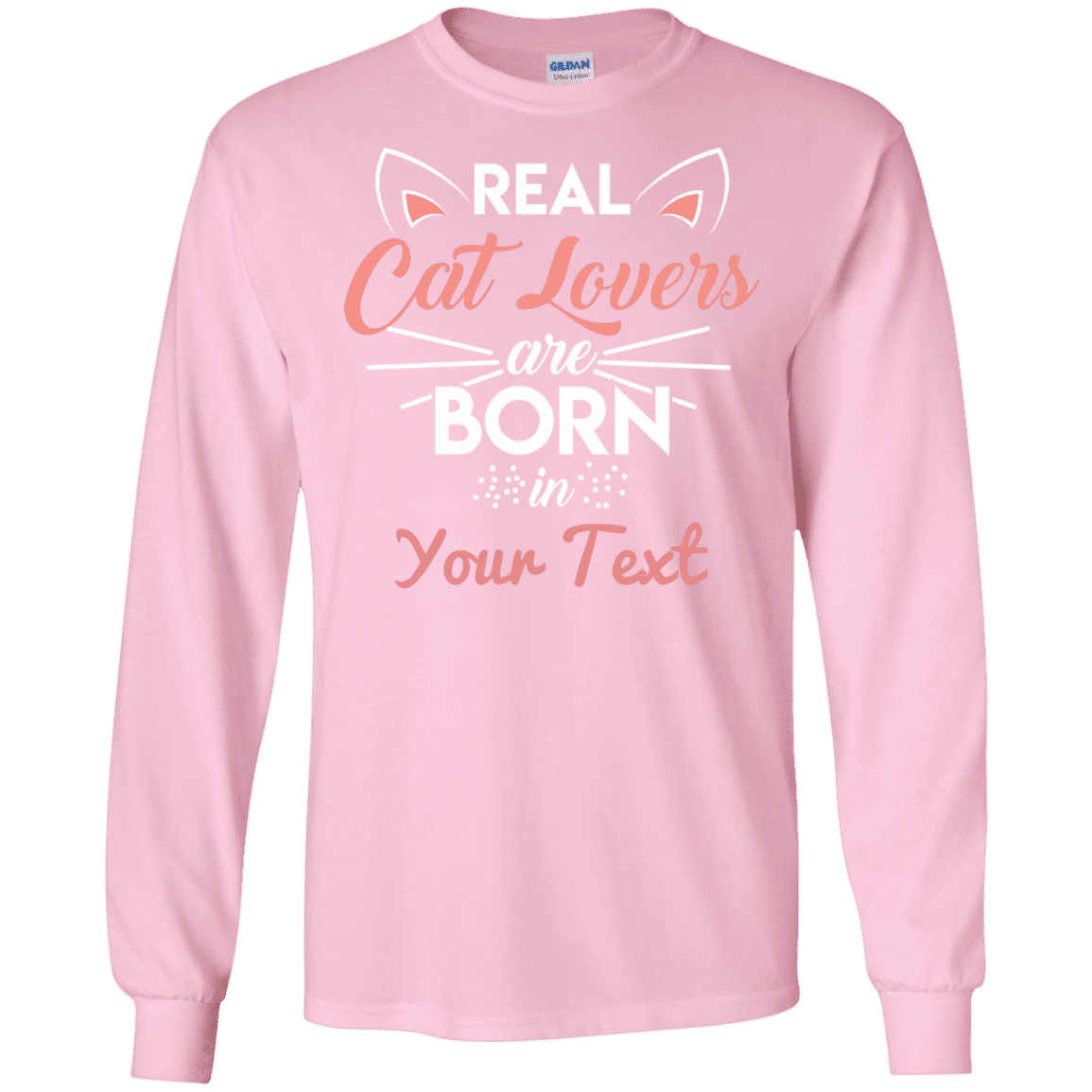 Personalized Real Cat Lovers - Long Sleeve T-Shirt.