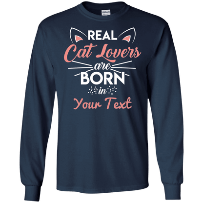 Personalized Real Cat Lovers - Long Sleeve T-Shirt.