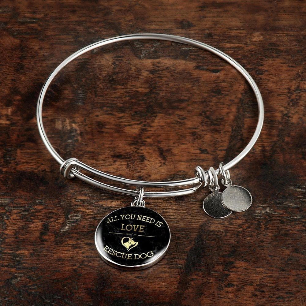 Love And A Rescue Dog - Bangle.