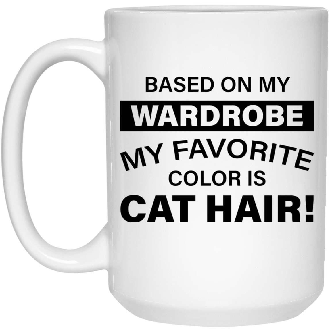 Favorite Color Cat Hair - Mugs.