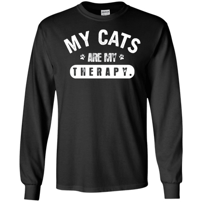 My Cats Are My Therapy - Long Sleeve T Shirt.