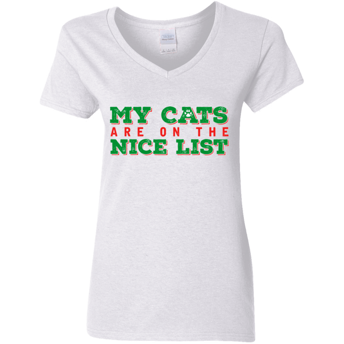 My Cats Are On The Nice List - Ladies V Neck.