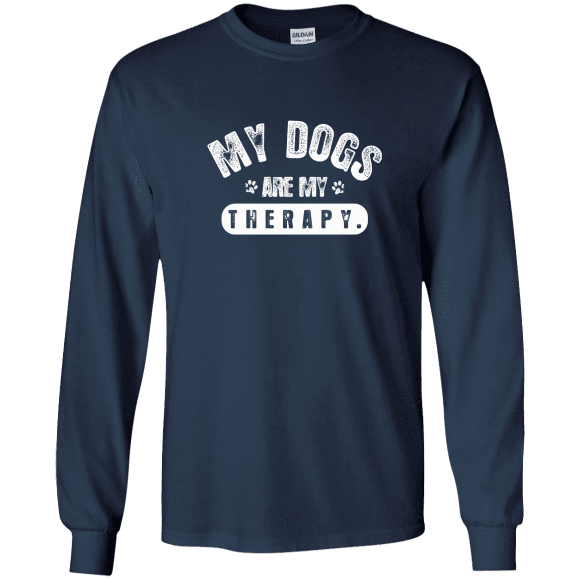 My Dogs Are My Therapy - Long Sleeve T Shirt – Rescuers Club