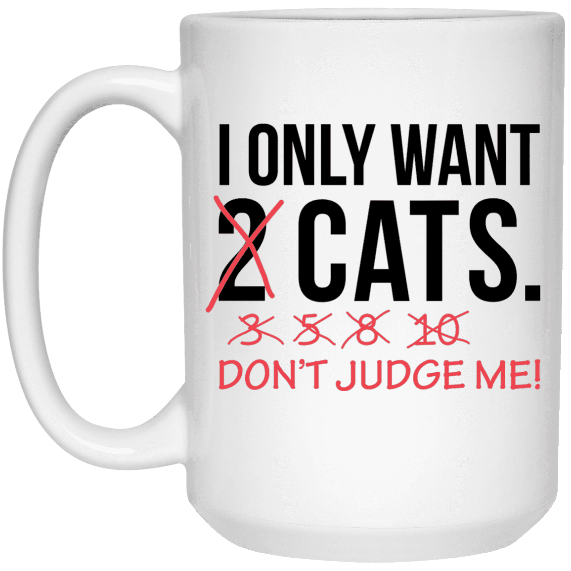 Only Want Cats - Mugs.
