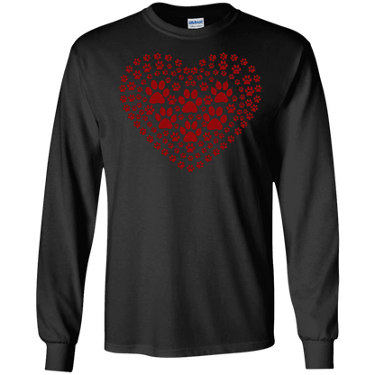Pawprint Heart - Long Sleeve T Shirt.