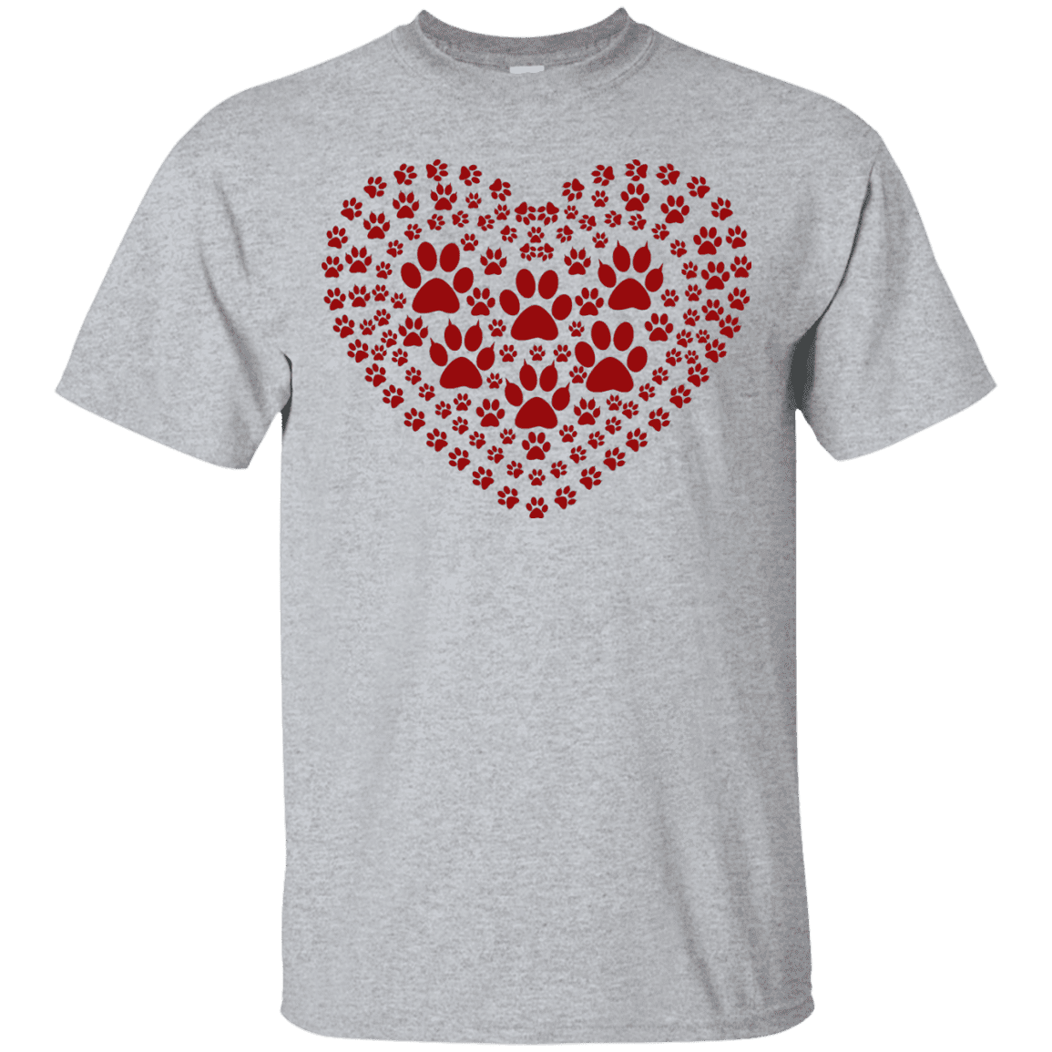 Pawprint Heart - T Shirt.