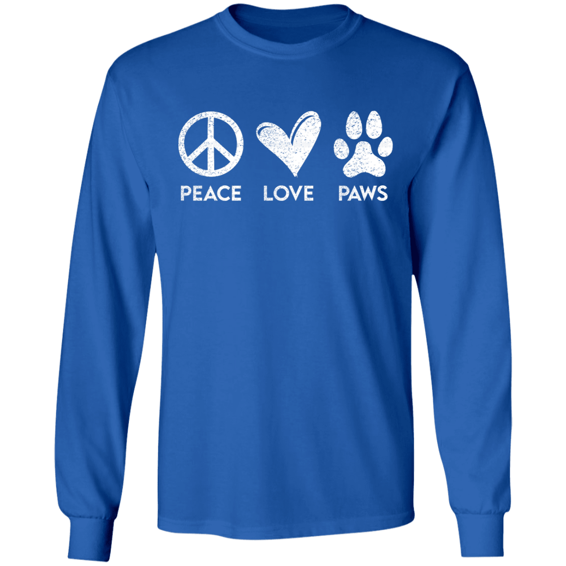 Peace Love Paws Signs  - Long Sleeve T Shirt.