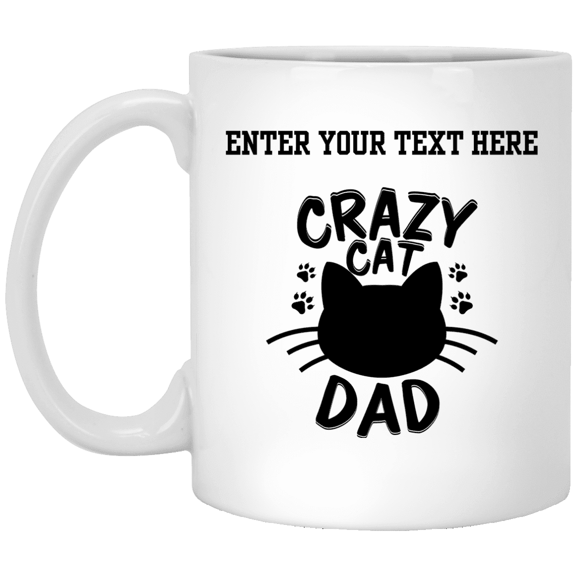 Personalized Crazy Cat Dad - Mugs.