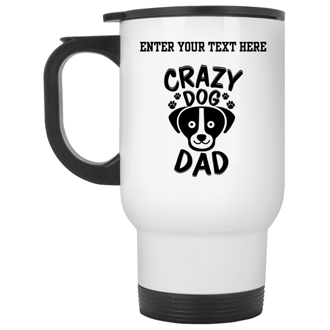 Personalized Crazy Dog Dad - Mugs.