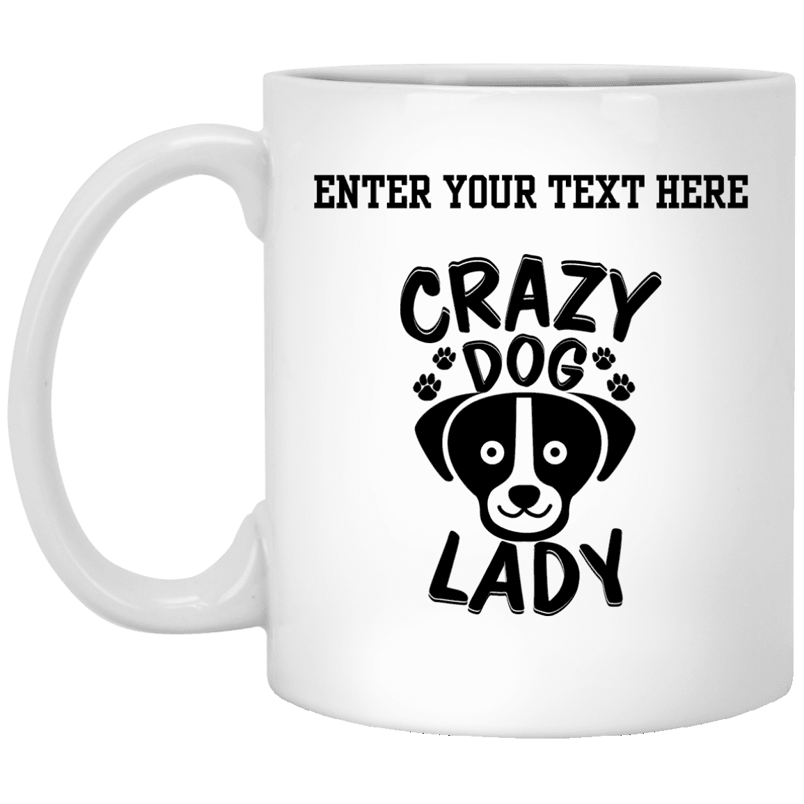 Personalized Crazy Dog Lady - Mugs.