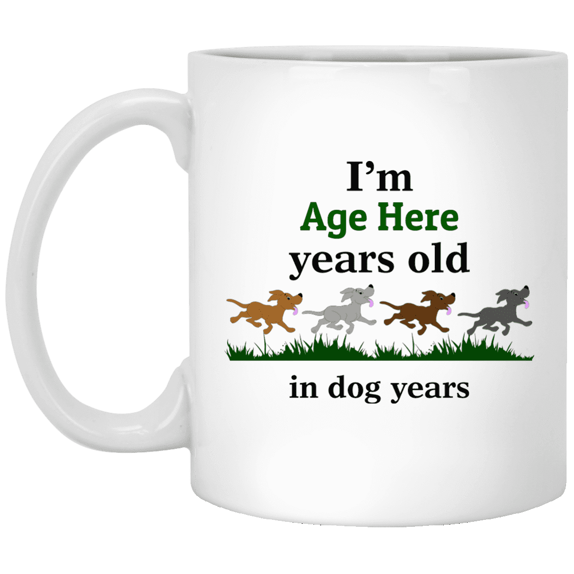 Personalized Dog Years - Mugs.
