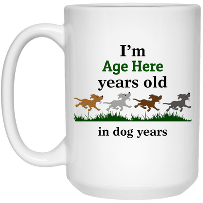 Personalized Dog Years - Mugs.