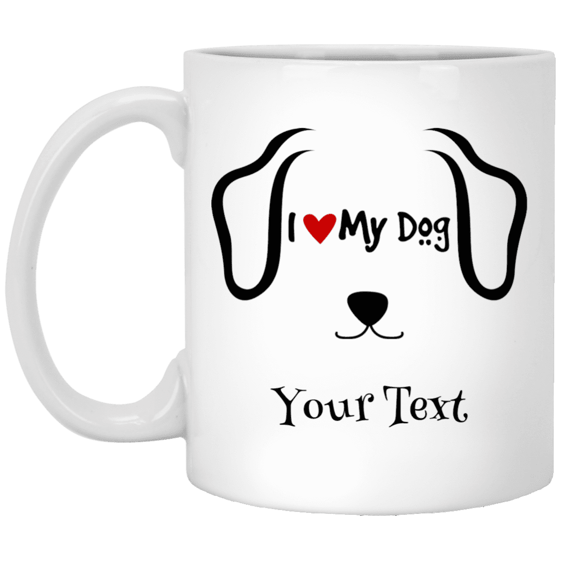 Personalized I Love My Dog - Mugs.