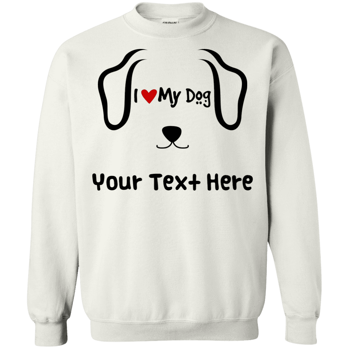 Personalized I Love My Dog - Sweatshirt.