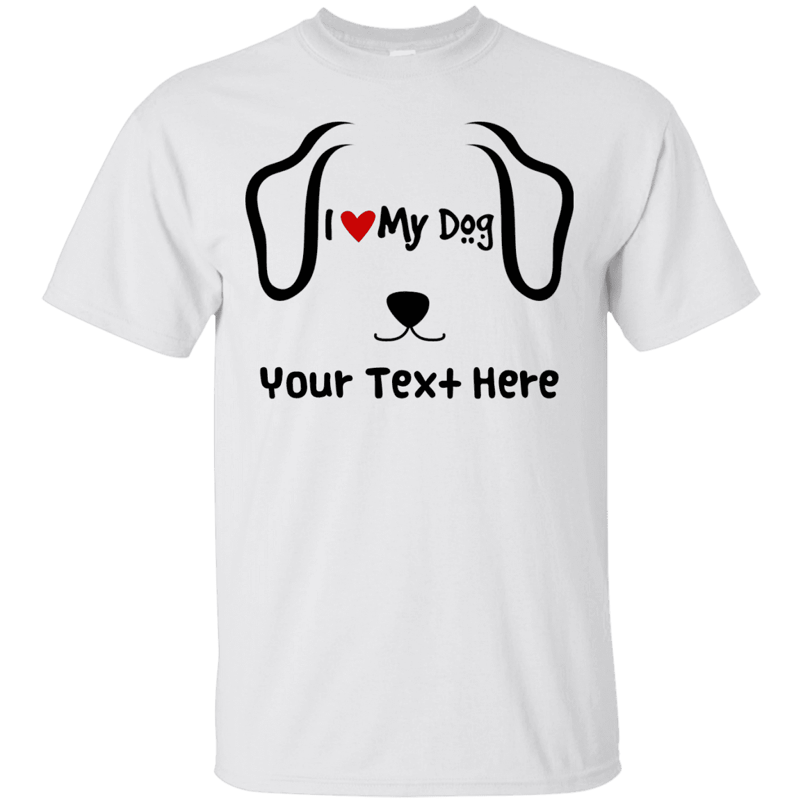 Personalized I Love My Dog - T Shirt.