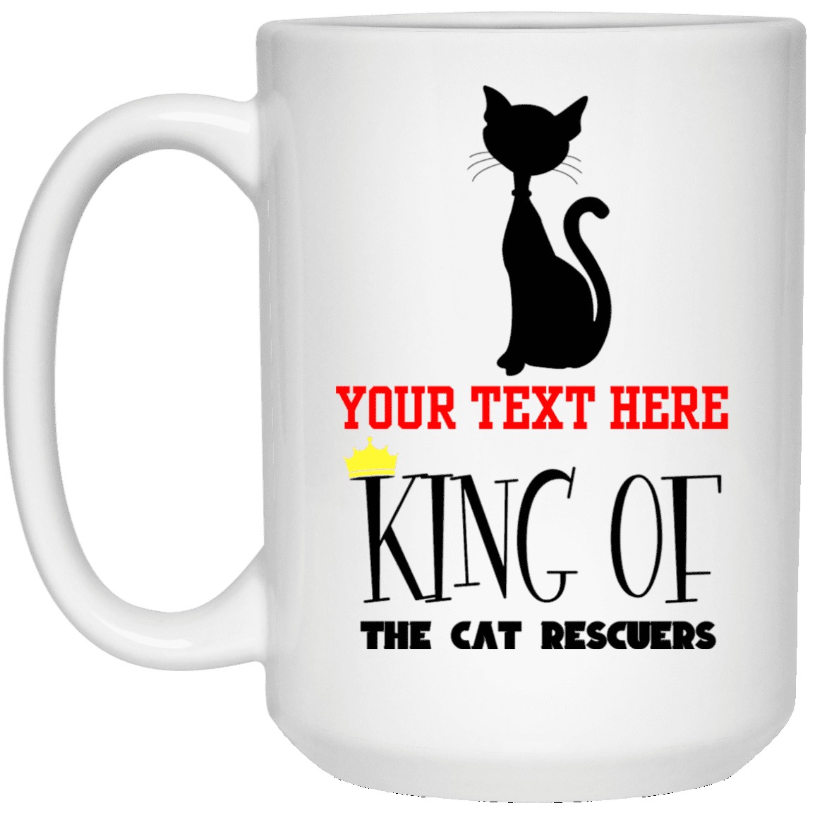 Personalized King Of The Cat Rescuers - Mugs.