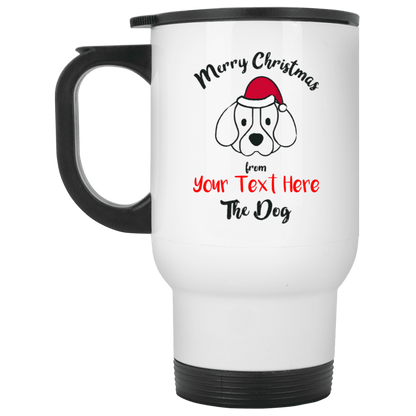 Personalized Merry Christmas From The Dog - Mugs.