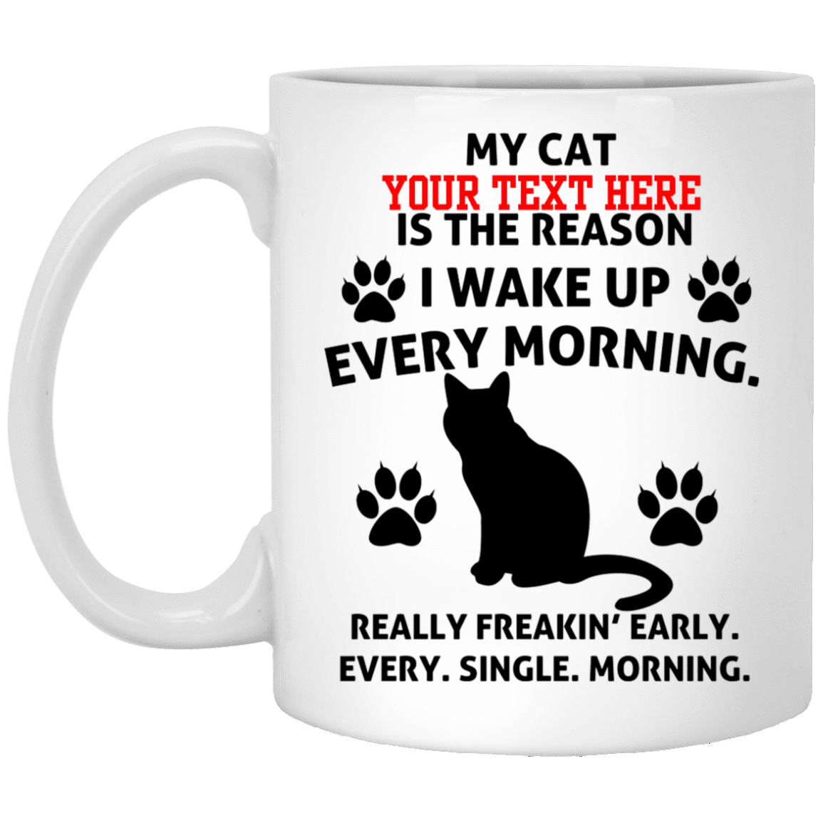 Personalized My Cat Is The Reason - Mugs.