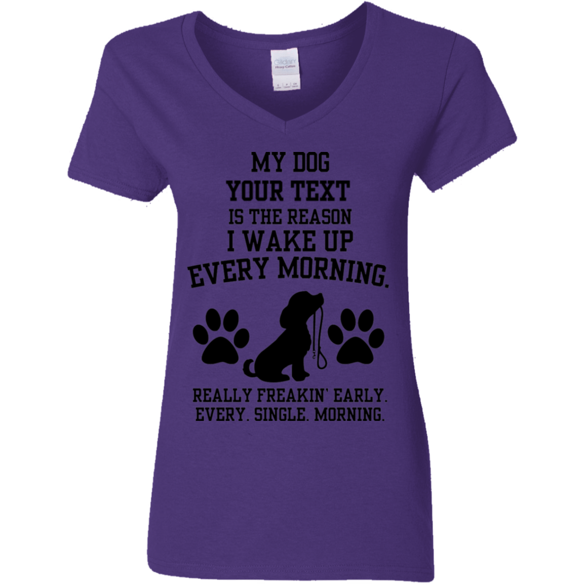 Personalized My Dog Is The Reason - Ladies V Neck.
