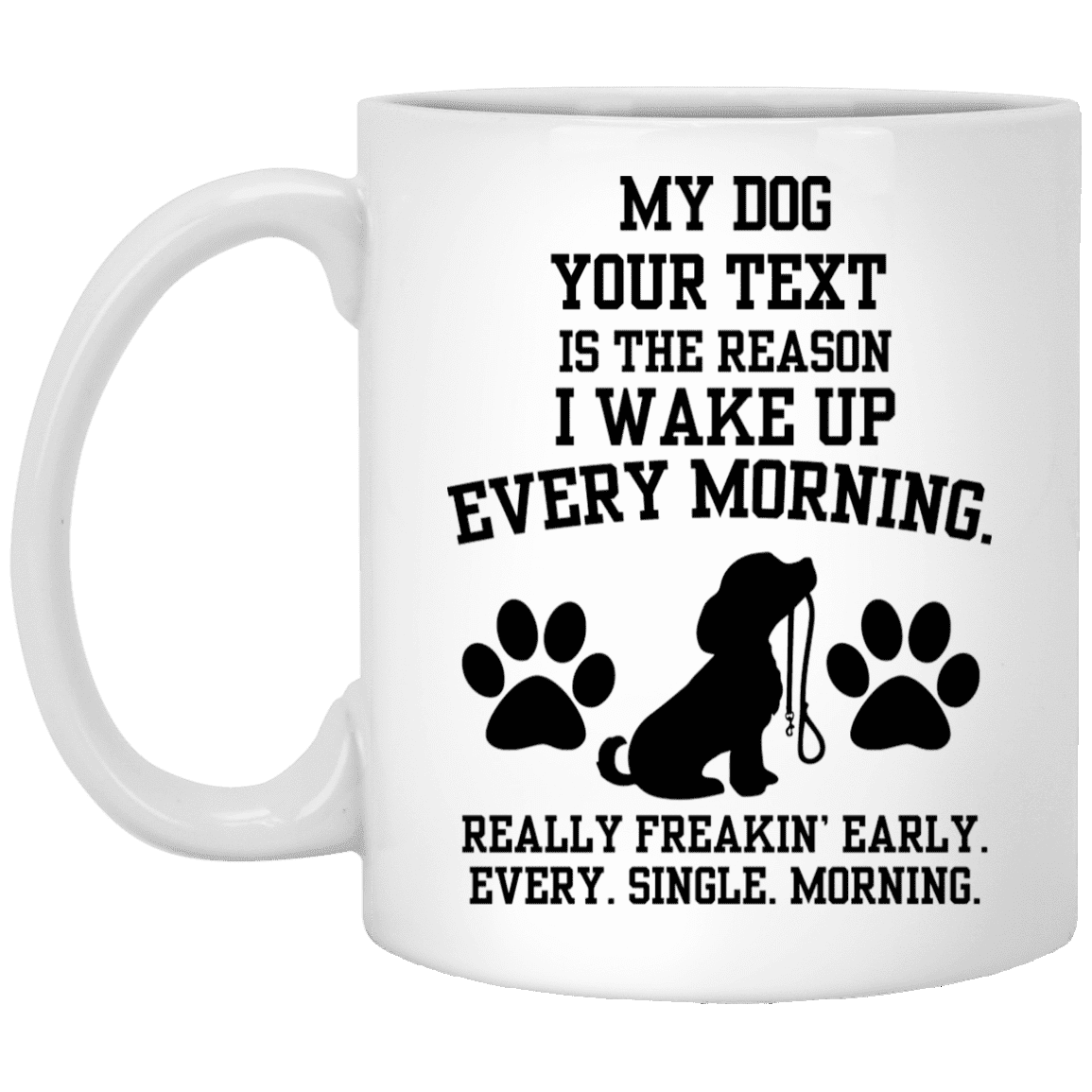 Personalized My Dog Is The Reason- Mugs.
