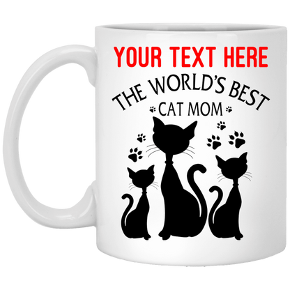 Personalized World's Best Cat Mom - Mugs.